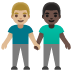 men holding hands, medium-light skin tone, dark skin tone